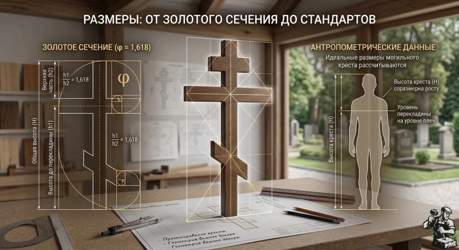 razmery-mogilnogo-kresta-zolotoe-sechenie